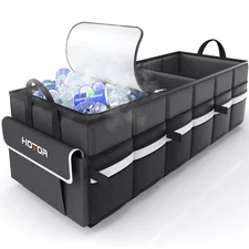 Trunk Organizer - Car Organizer with Built-In Leakproof Car Cooler Collapsibl...