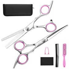 Set de Tijeras para Corte y Entresacar Cabello Kit Profesional Herramientas