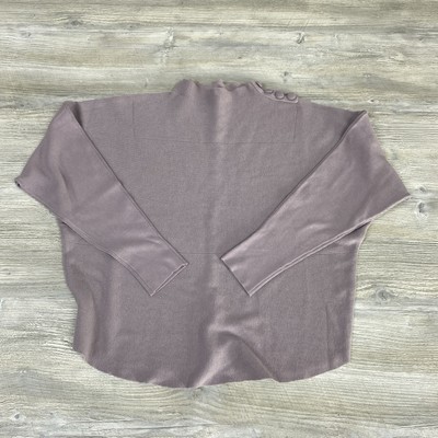 Vila Milano Women L Light Purple Pullover Sweater Mock Neck SO SOFT