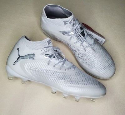 New PUMA Future 8 Ultimate FG Cleats - White Silver Soccer Boots 108138-04