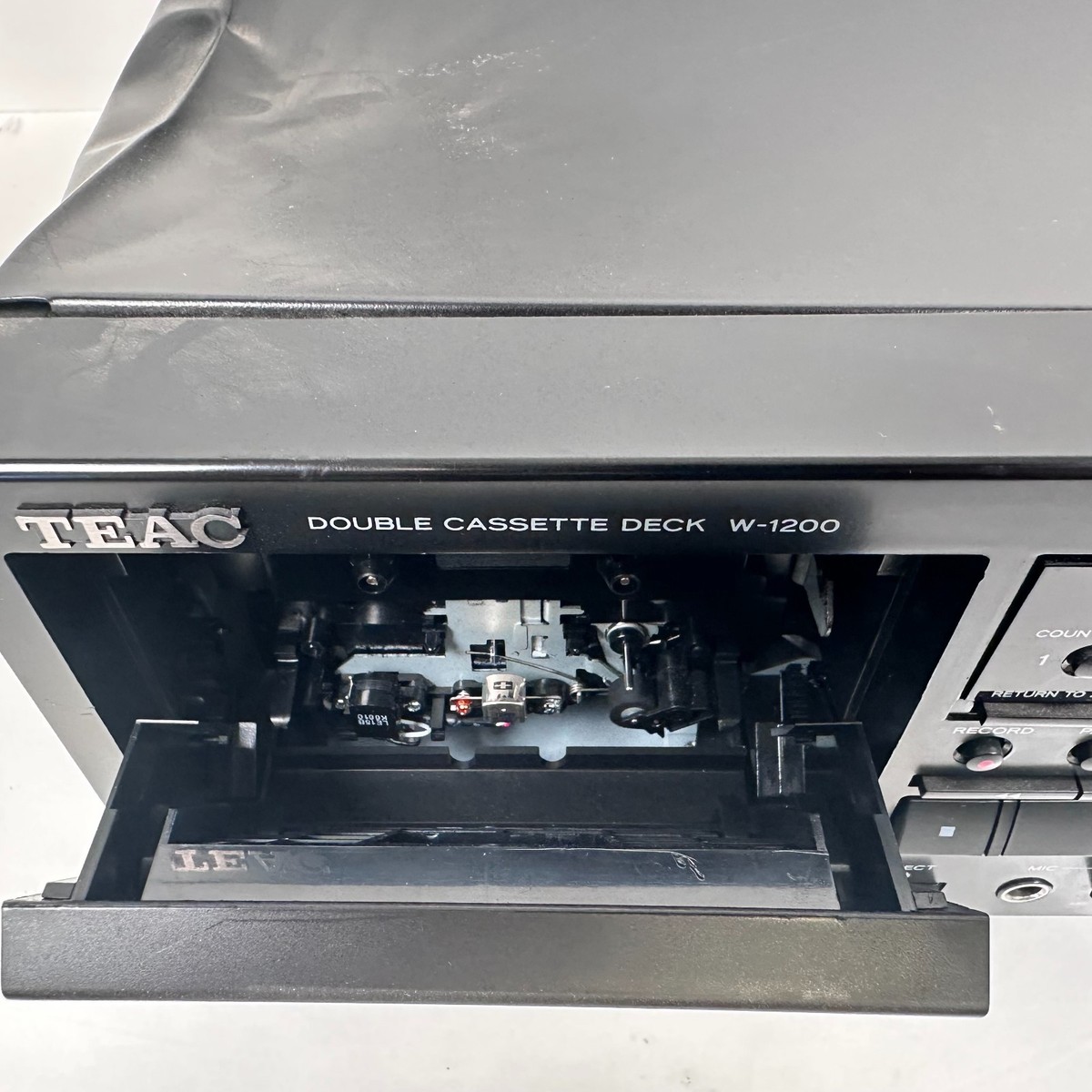 Teac W-1200 Double Cassette Deck Silver Power Supply 100V; AS-IS
