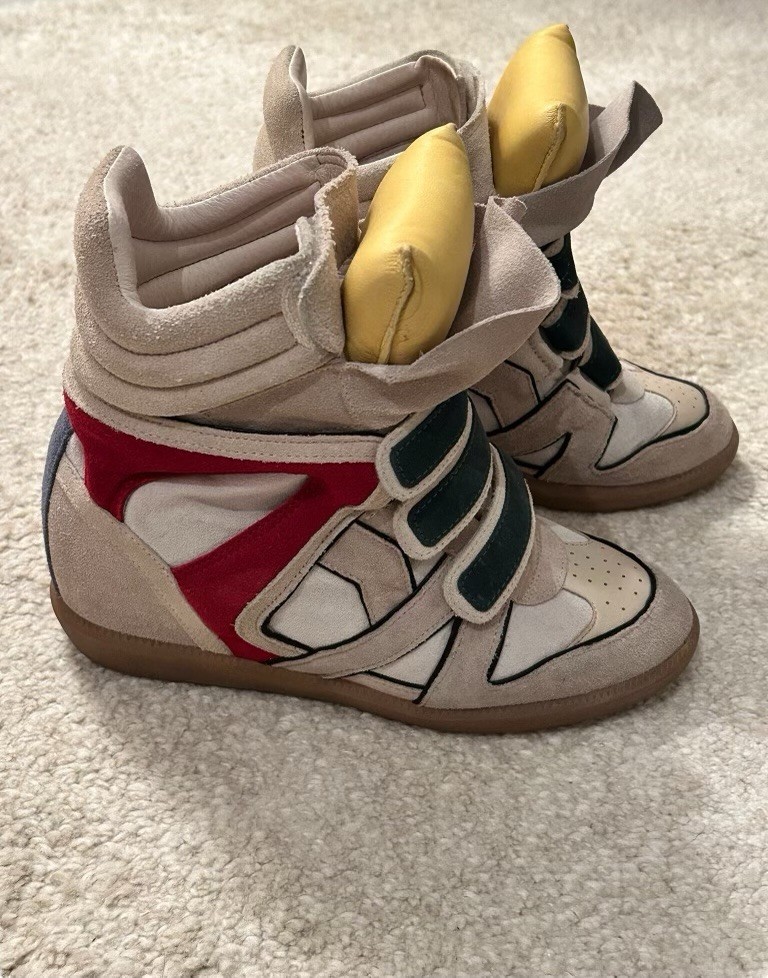 ISABEL MARANT Bekett Wedge Sneakers Sz 38 AUTHENTIC RARE image 3