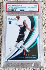 2023/24 IMMACULATE VICTOR WEMBANYAMA PLATINUM TRUE ROOKIE CARD RARE #1/1 ! PSA