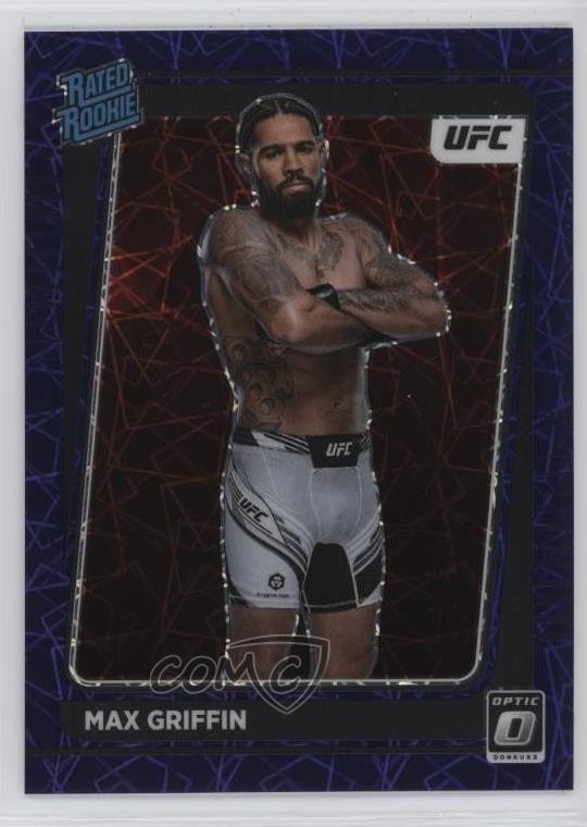 2022 Donruss Optic UFC Rated Blue Velocity Prizm Max Griffin #119 Rookie RC 15ik