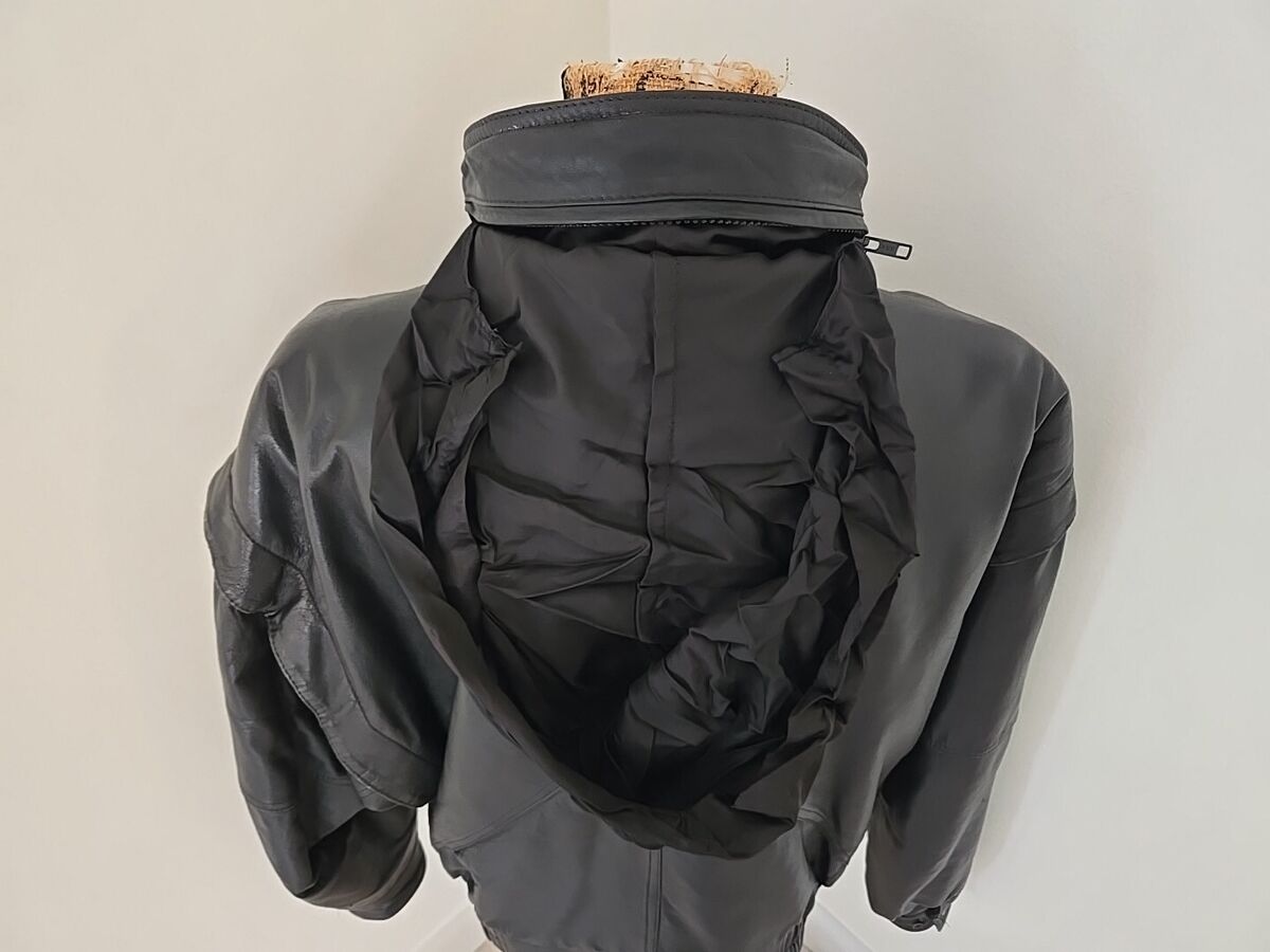 Vintage J Riggings Mens Large Leather Bomber Jacket Black Vintage J Riggings Mens Large Leather Bomber Jacket Black