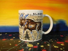 Alaska State Souvenir Wildlife Mug (Moose Artwork) by Arctic Circle Enterprises