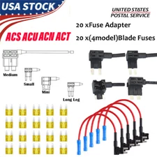 20PCS 20 Amp Fuse Tap Add-A-Circuit Blade Holder For use with ACS ACU ACN ACT