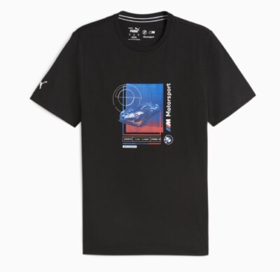 BMW M Performance Motorsport T-Shirt Schwarz Herren Car Graphic Tee 2
