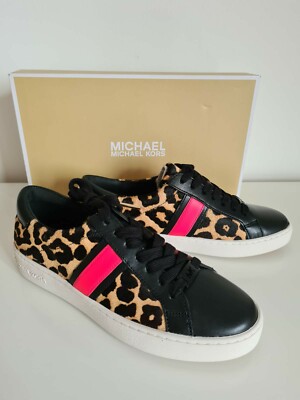 michael kors irving leopard sneakers