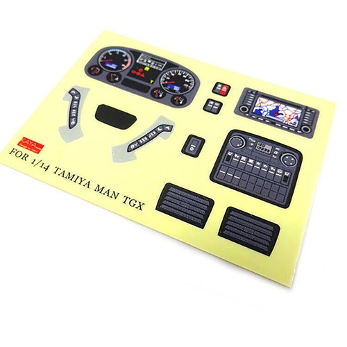 Armaturenbrett Aufkleber  TGX LESU TGS RC 1/14 Traktor Kopf Modell Man fürTamiya - Picture 1 of 9