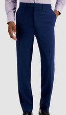  135 Nautica Men's Blue Modern-Fit Bi-Stretch Dress Suit Pants Size 41W 32L