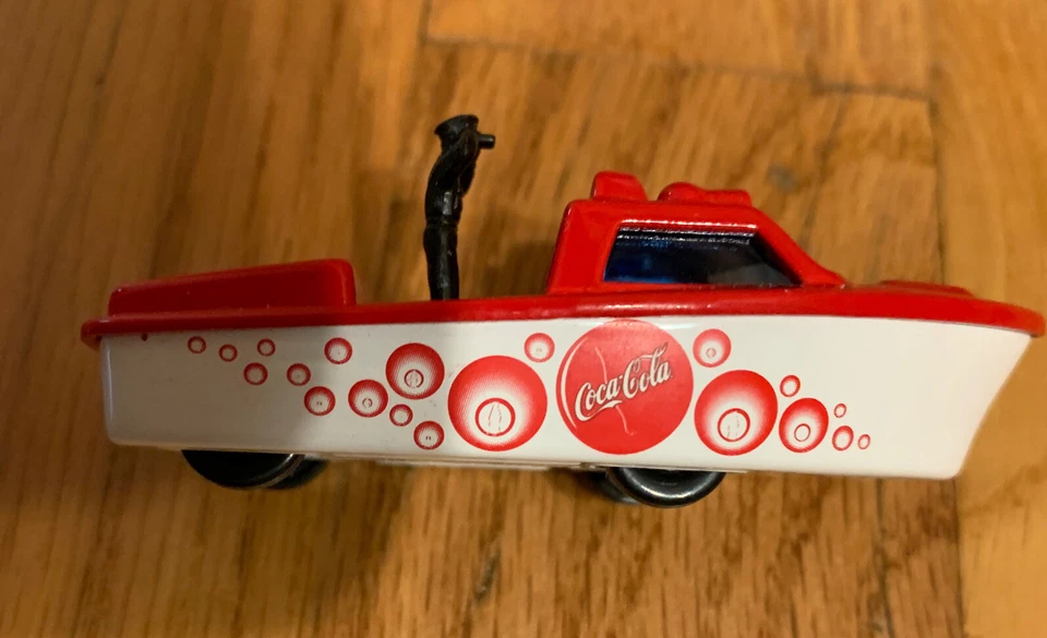 Diecast 1:64 Matchbox Coca Cola Police Launch Boat Vehicle Open Box Collectible - Image 3 of 4