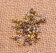 200Pcs Tibetan Silver  Gold  Bronze , Charms Spacer Beads 4mm M3114