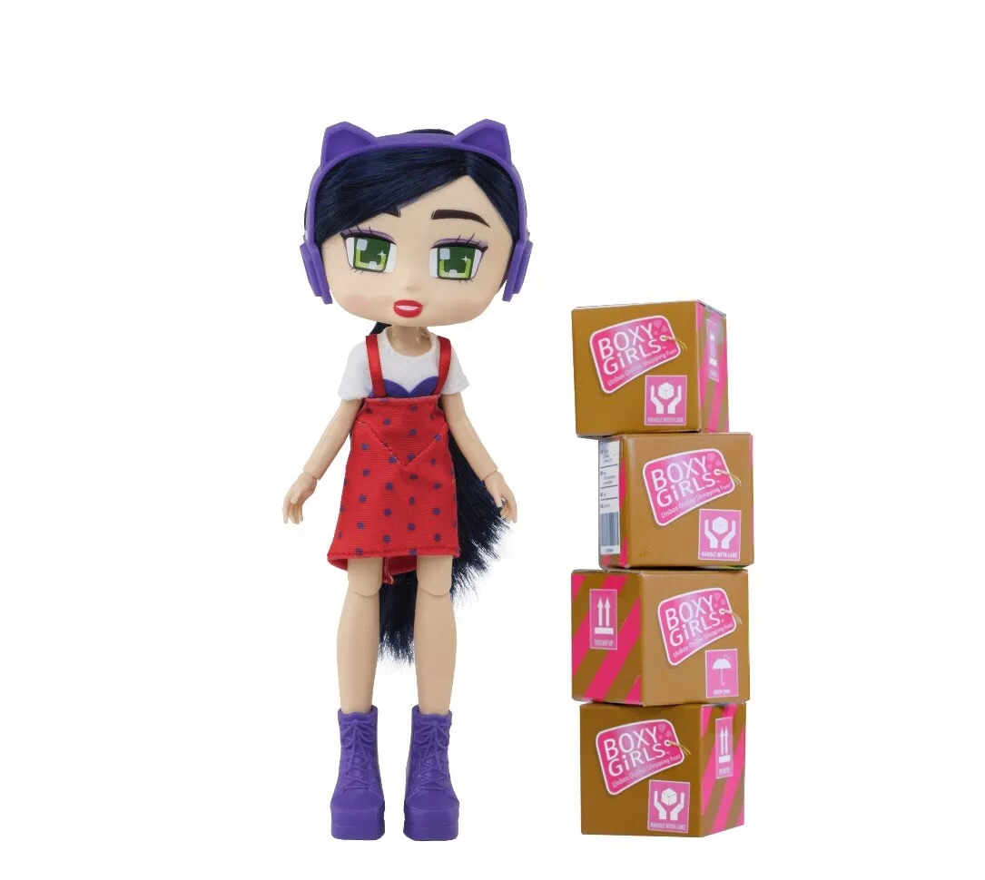 Boxy Girls RILEY Fashion Doll 4 Blind Surprise BOXES with Shoes