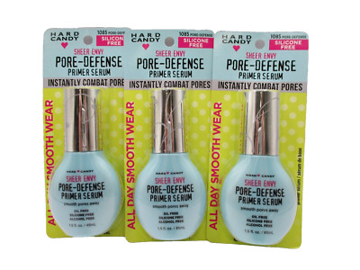 Lot/3 Hard Candy Sheer Envy Pore Defense Primer Serum Oil Free ~ 1.5 oz x 3