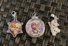 3PC LOT DISNEY FROZEN CHARACTERS CHARMS GREAT FOR BRACELETS OR NECKLACES L K