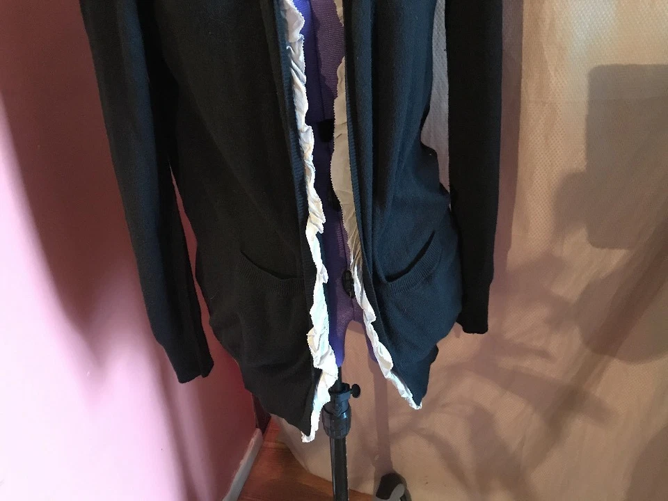 Chaqueta para mujer Victorias Secret XS/S chaquetón mezcla de lana negra  Foto 3 de 4