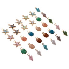 30x Beach Jewelry Pendant Charms Pendants for Necklaces Making
