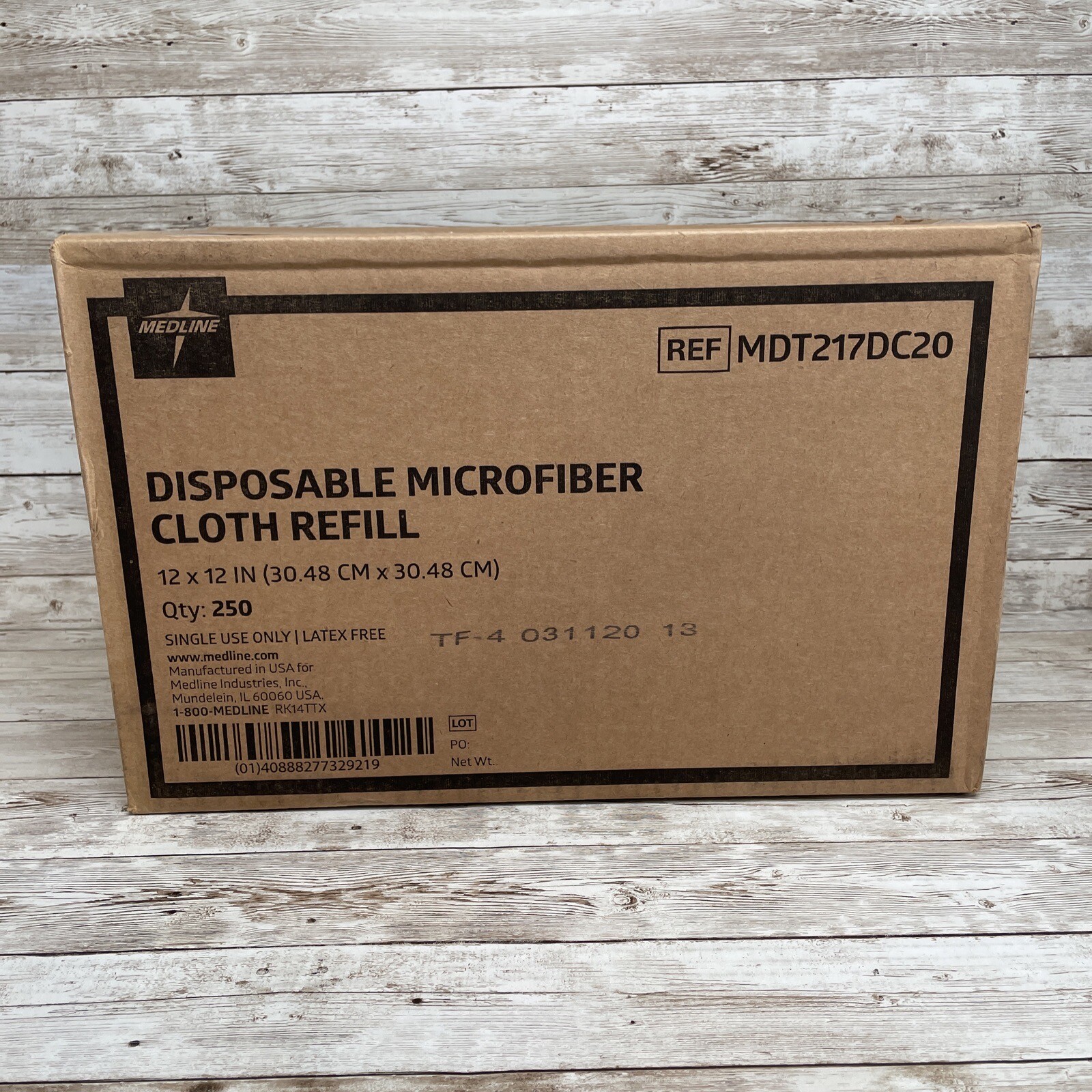 NEW!! MEDLINE DISPOSABLE MICROFIBER CLOTH REFILL 12x12 in QTY: 250