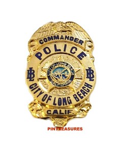 LONG BEACH POLICE OFFICER SERGEANT LAPEL BADGE PIN