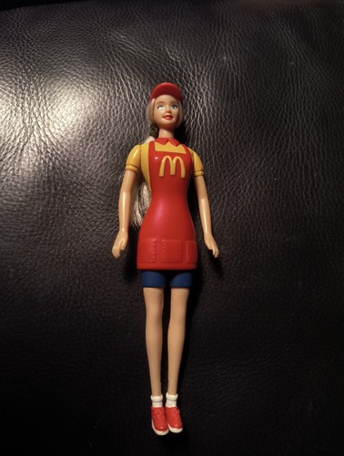 2001 McDonalds Mitarbeiter Fun Time Barbie Puppe Spielzeug 5" Figur Mattel