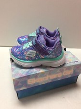 Skechers Kids' Wavy Lites Sneaker, Multi with Strap Little Girls Size 5