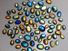 LABRADORITE CALIBRATED 150Crt WHOLESALE LOT NATURAL MULTI FIRE CABOCHON GEMSTONE