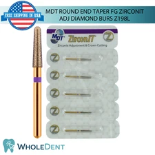 Dental MDT FG ZirconIT ADJ Round End Taper Z198L Diamond Burs L22.0mm Tool