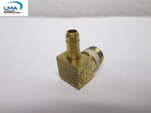 15X Brass Fittings Male Barb 90 Deg. Elbow Pipe 1/4" 1/8" 2mm 5mm NPT *** NEW - Bild 2 von 3