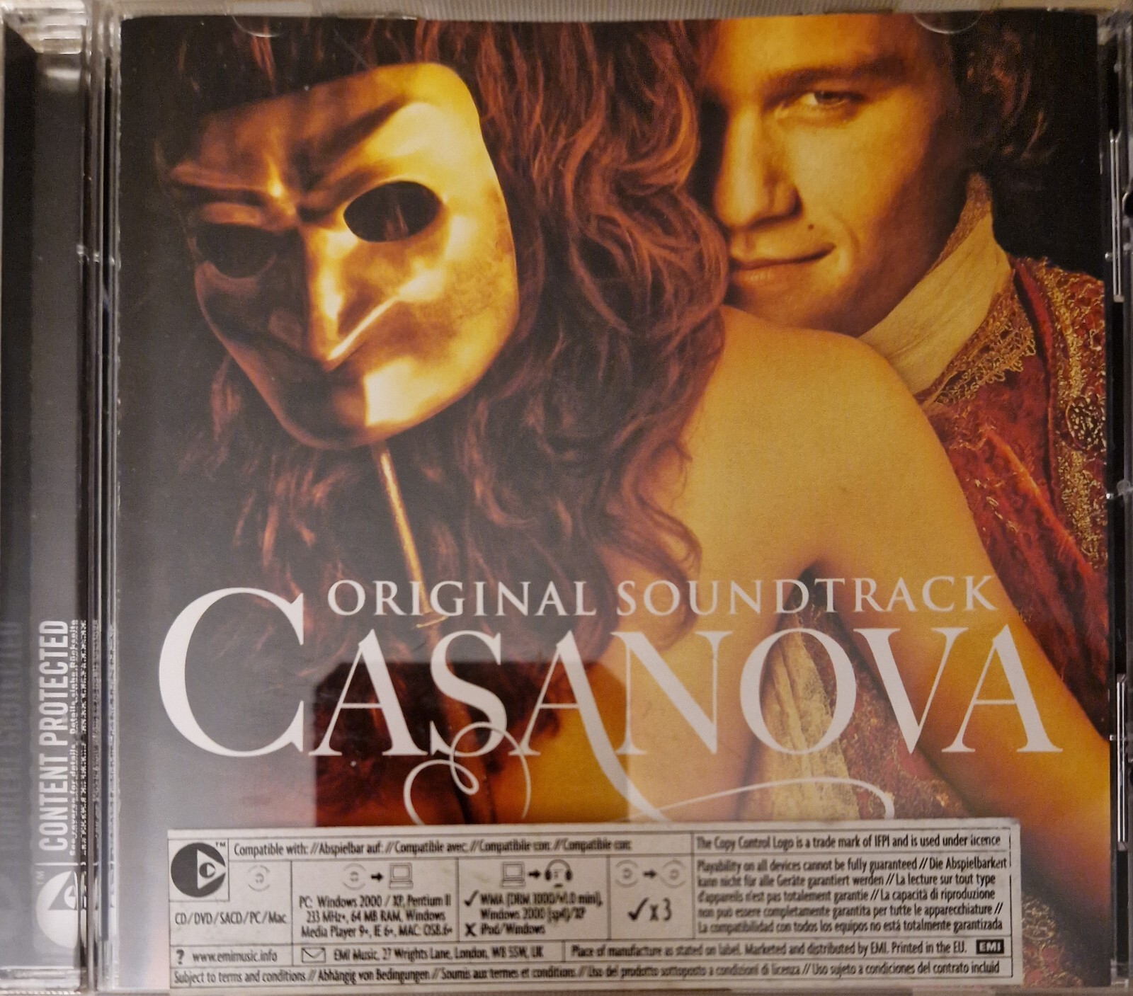 Casanova (2005 Soundtrack CD) Music From The Heath Ledger Film.