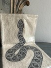 WEST ELM Pottery Barn Slithering Snake Pillow Cover 12x21 Alabaster ~ NEW