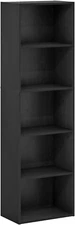 Luder Bookcase / Bookshelf / Storage Shelves, 5-Tier, Blackwood