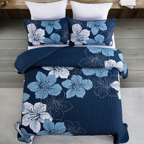 Soft Bedspread Set Coverlet Patchwork Queen King Size Soft Bedding Pillowcase AU - Picture 82 of 143