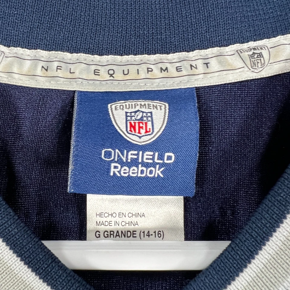 Camiseta deportiva de los Dallas Cowboys Roy Williams juvenil grande azul manga corta #38 NFL Foto 4 de 4