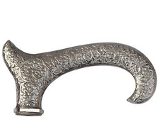 Handmade Derby Handle for Walking Stick Brass Handles in Silver Finish brass han