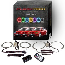 Rgb Multi Color Bluetooth Led Halo Ring Kit For 2004-2009 Mazda 3 Headlights Rgb Multi Color Bluetooth Led Halo Ring Kit For 2004-2009 Mazda 3 Headlights