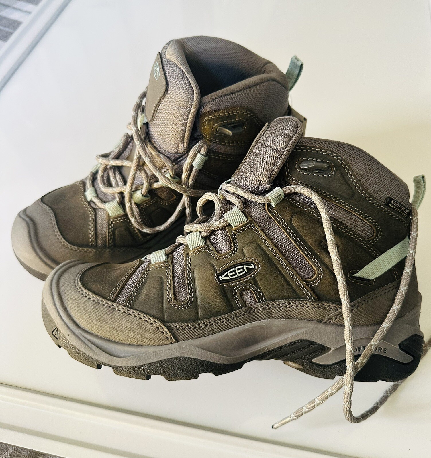 Keen Circadia Mid Stivali da Escursionismo Donna Impermeabili Acciaio Grigio Blu Nuvola 6