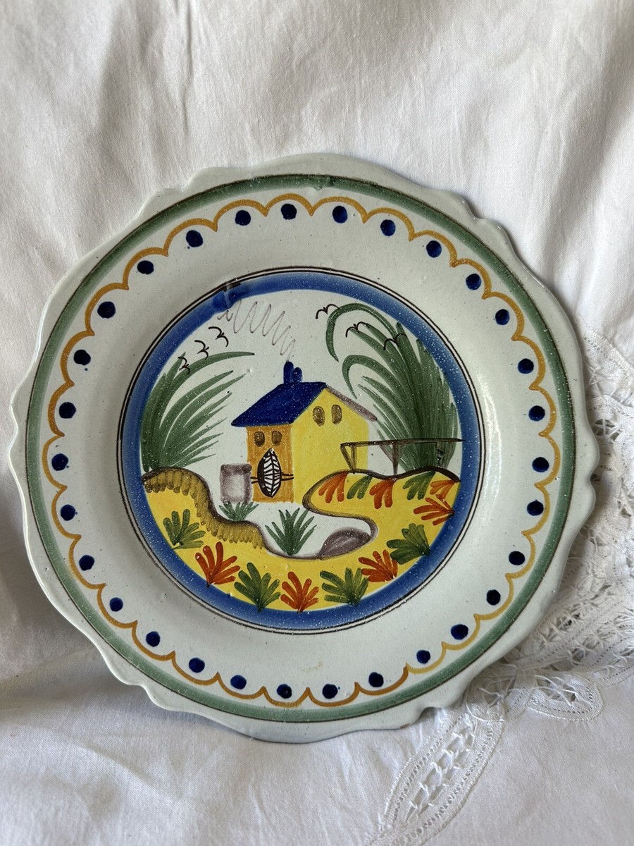 Rare Estate Antique 18thC French Revolution Faience Plate Art