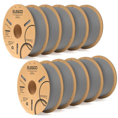 【LIMITED 】ELEGOO PLA 3D Printer Material 1.75mm Filament 10kg Grey