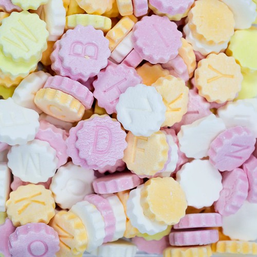 ABC CHALKY LETTERS Sweets Pick & Mix Retro Bulk Loose Fruit Alphabet 100g-1KG