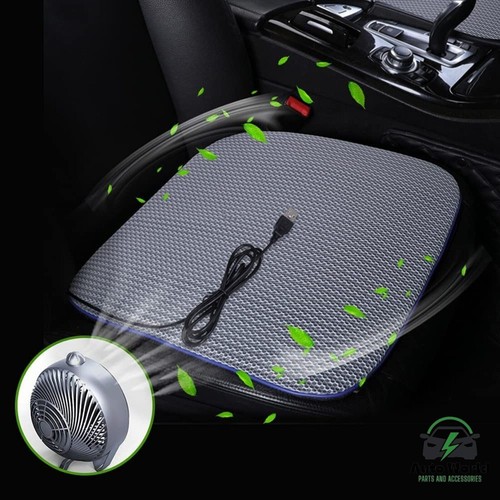 Summer Car Vehicle Cooling Pad Seat Cool Air Breathable Cushion Cover Chair Fan - Picture 2 of 13
