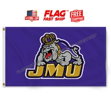 JMU 3x5 ft Banner Flag  James Madison University Dukes Nation FREE Shipping
