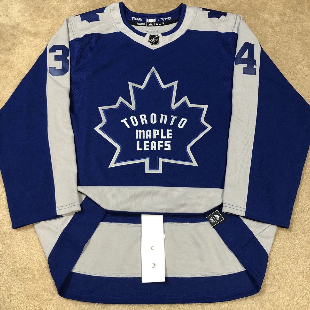 Auston Matthews Toronto Maple Leafs Adidas Primegreen Authentic NHL Hockey Jersey - Away / S/46