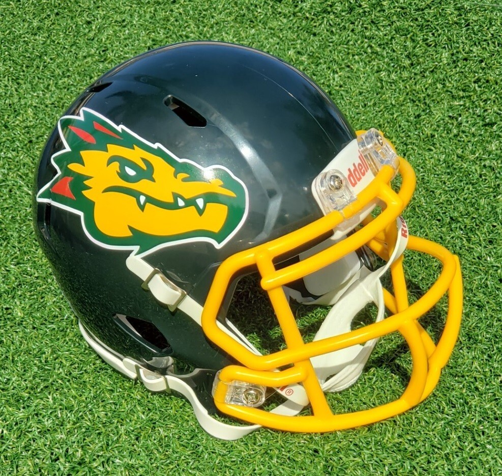 barcelona dragons football helmet Mini | WLAF The Dragons captured World Bowl 97 Barcelona Dragons Speed mini helmet