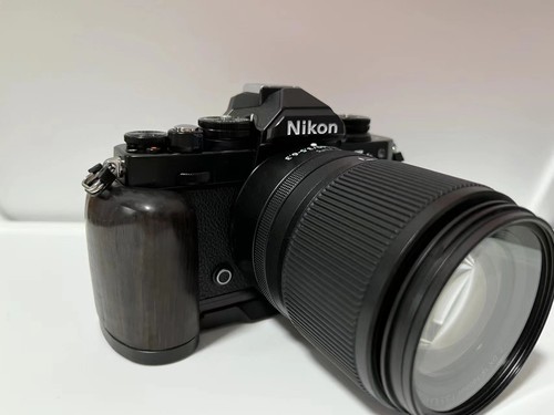 Handmade Wood L Hand Grip Handle+Aluminium Alloy/Brass Plate Base For Nikon Zfc - Picture 2 of 20