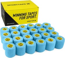 24 Rolls SPORTTAPE Self Adhesive Bandage, Cohesive Bandage Tape, Vet Wrap - 5cm