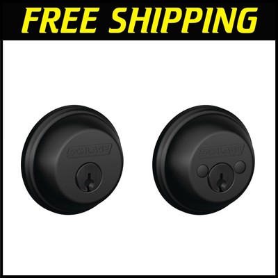 Matte Black Double Cylinder Deadbolt - Keyed Both Sides for Maximum Security