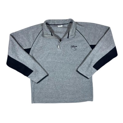 Early 00's IDENTIC Mini Logo Colour Block 1/4 Zip Fleece Sweatshirt Medium