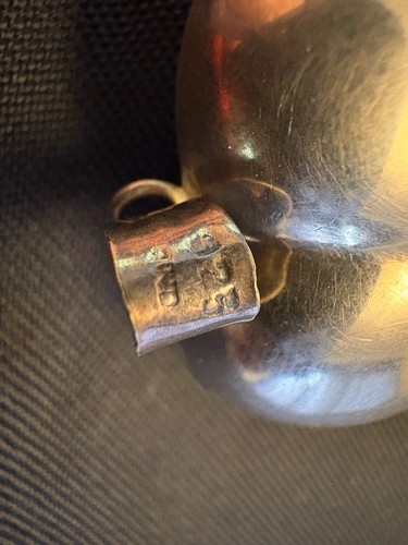 "Colgante de plata de ley 925 corazón hinchado encanto hinchado 1,25"" x 1,25"" vintage" - Imagen 9 de 11