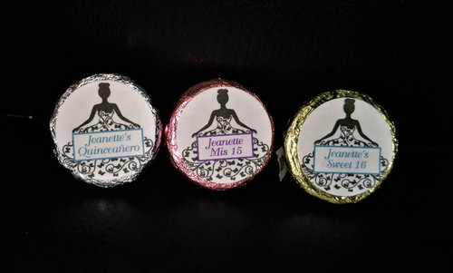 @*100 PERSONALISIERTE SÜSSE 16/15 QUINCEAÑERA KUSS SÜSSIGKEITEN GESCHENK ETIKETTEN/AUFKLEBER*@ - Bild 1 von 9